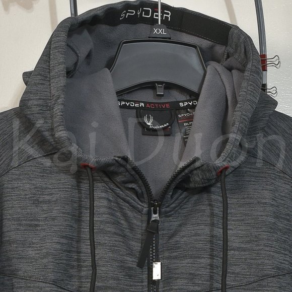 Spyder Men Full Zip hoodie GRAY - Picture 1 of 9